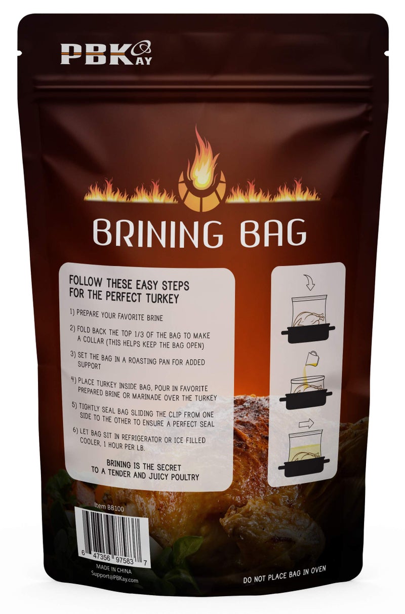 PBKay Large Turkey Brine Bags Heavy Duty for Turkey or Ham XL, 2 pack, with Cooking Twine - Image 2